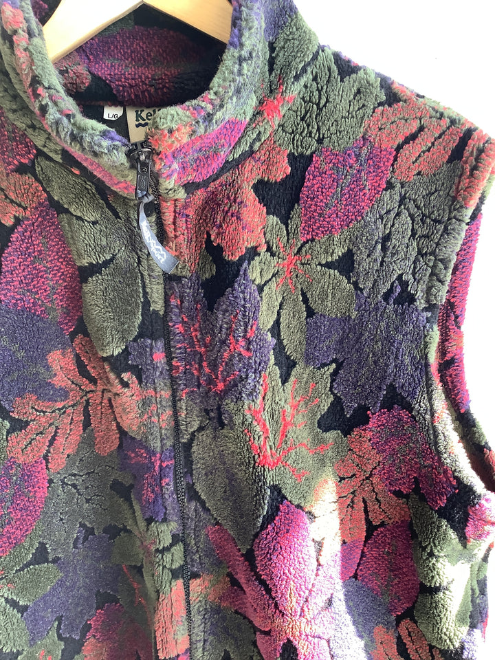 Kellysport Floral Fleece Vest- Made in Canada