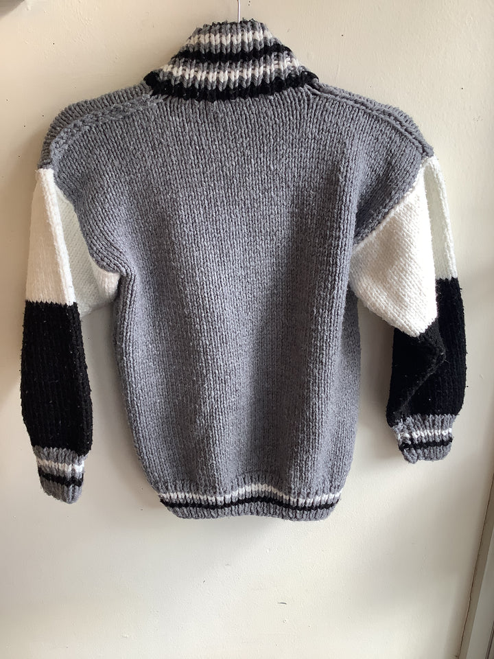 Vintage Hand Knit Cloudstripe Cardigan