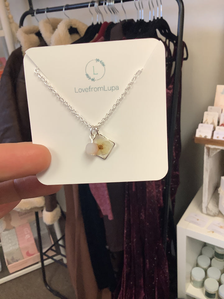 Triangle Daisy Necklace- Love From Lupa