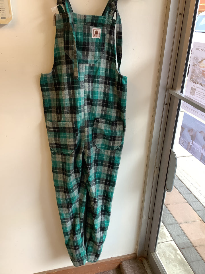 Butterflies in Ballgowns Forest Flannel Overalls
