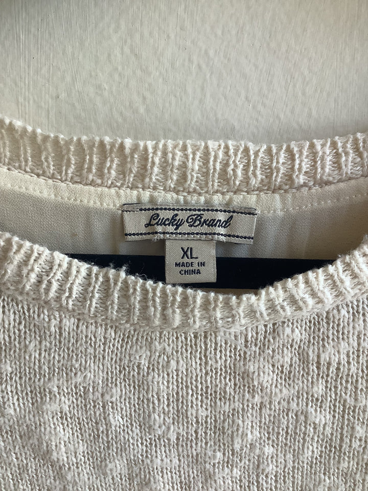 Lucky Brand Lace Knit Layered Top
