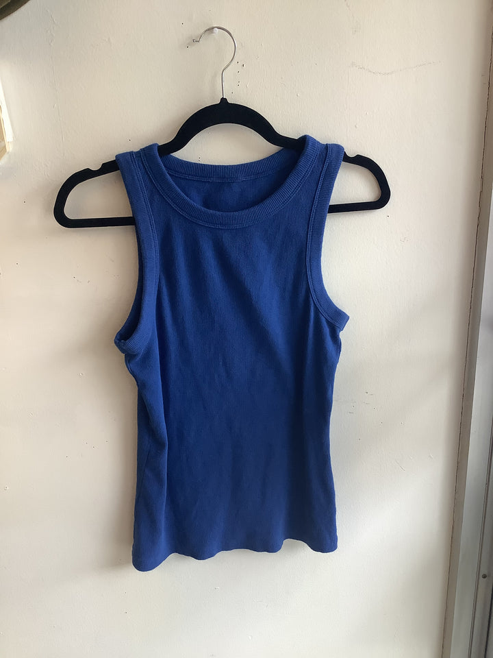 Classic Blue Ribbed Tank