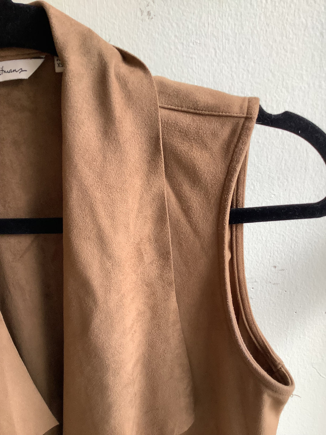 Camel Faux Suede Vest