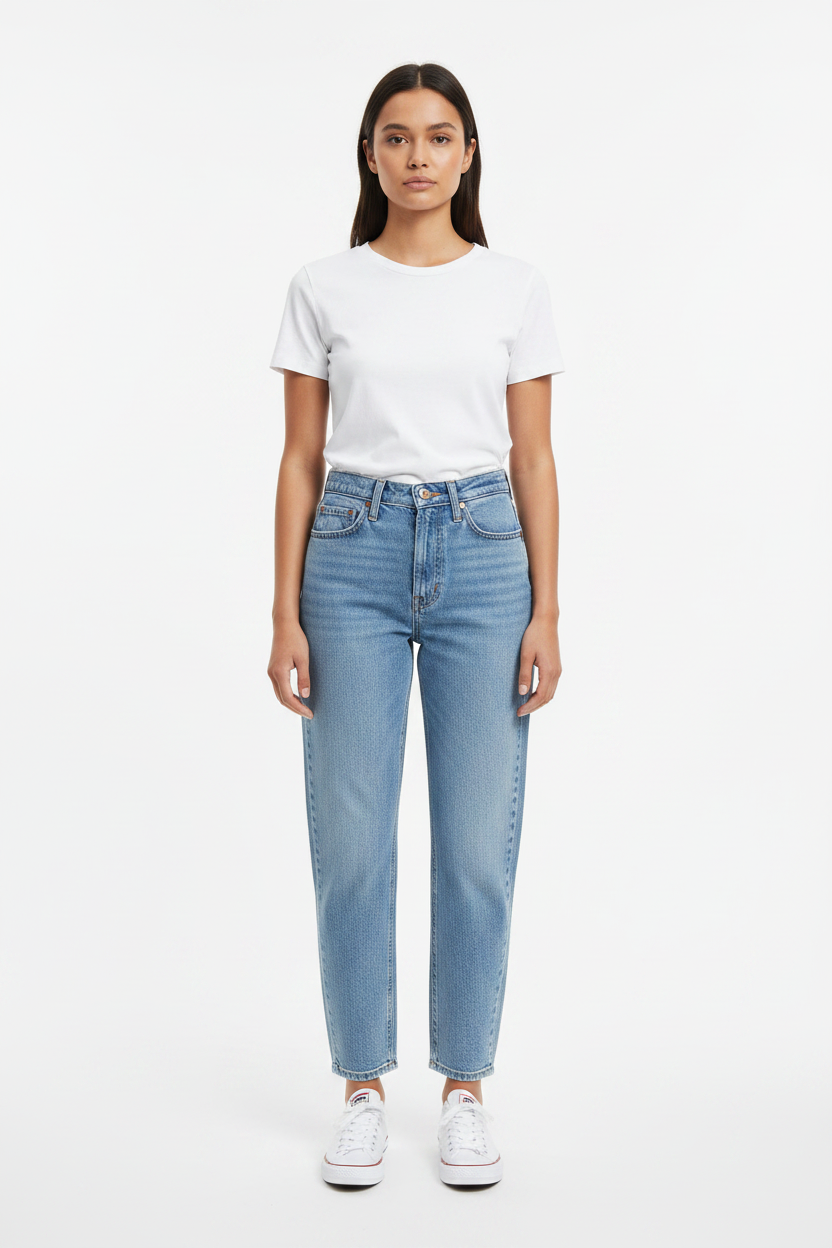 Wrangler Light Wash High Rise Mom Jeans