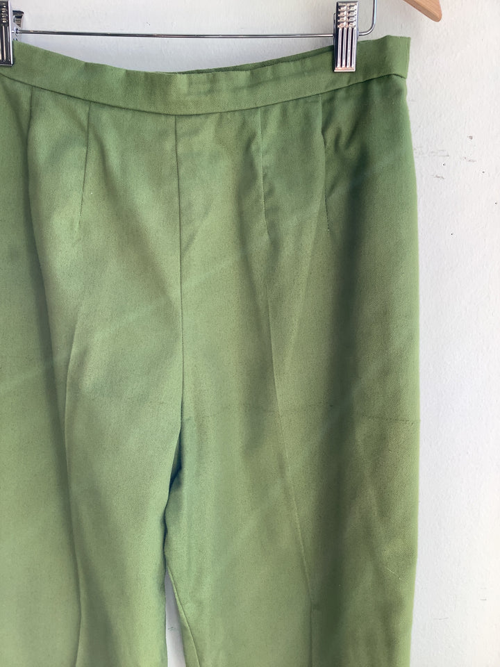 Vintage High-Waisted Green Trouser