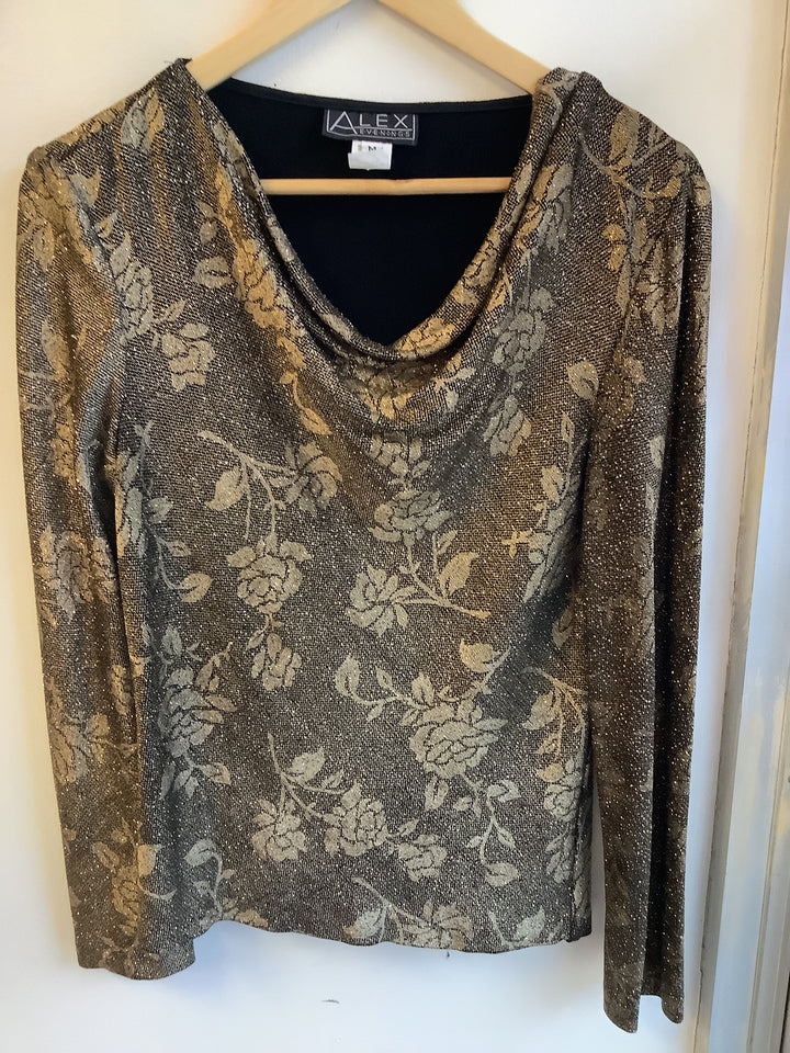Vintage Alex Evenings Golden Evening Top