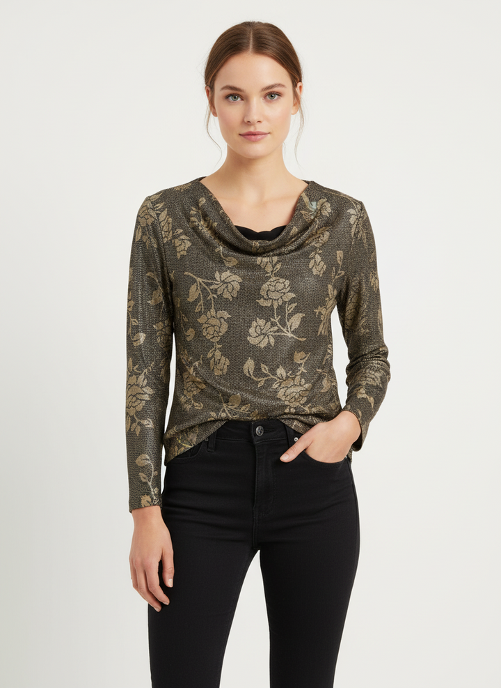 Vintage Alex Evenings Golden Evening Top