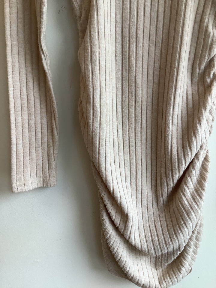 Sandstone Ribbed Midi Dress