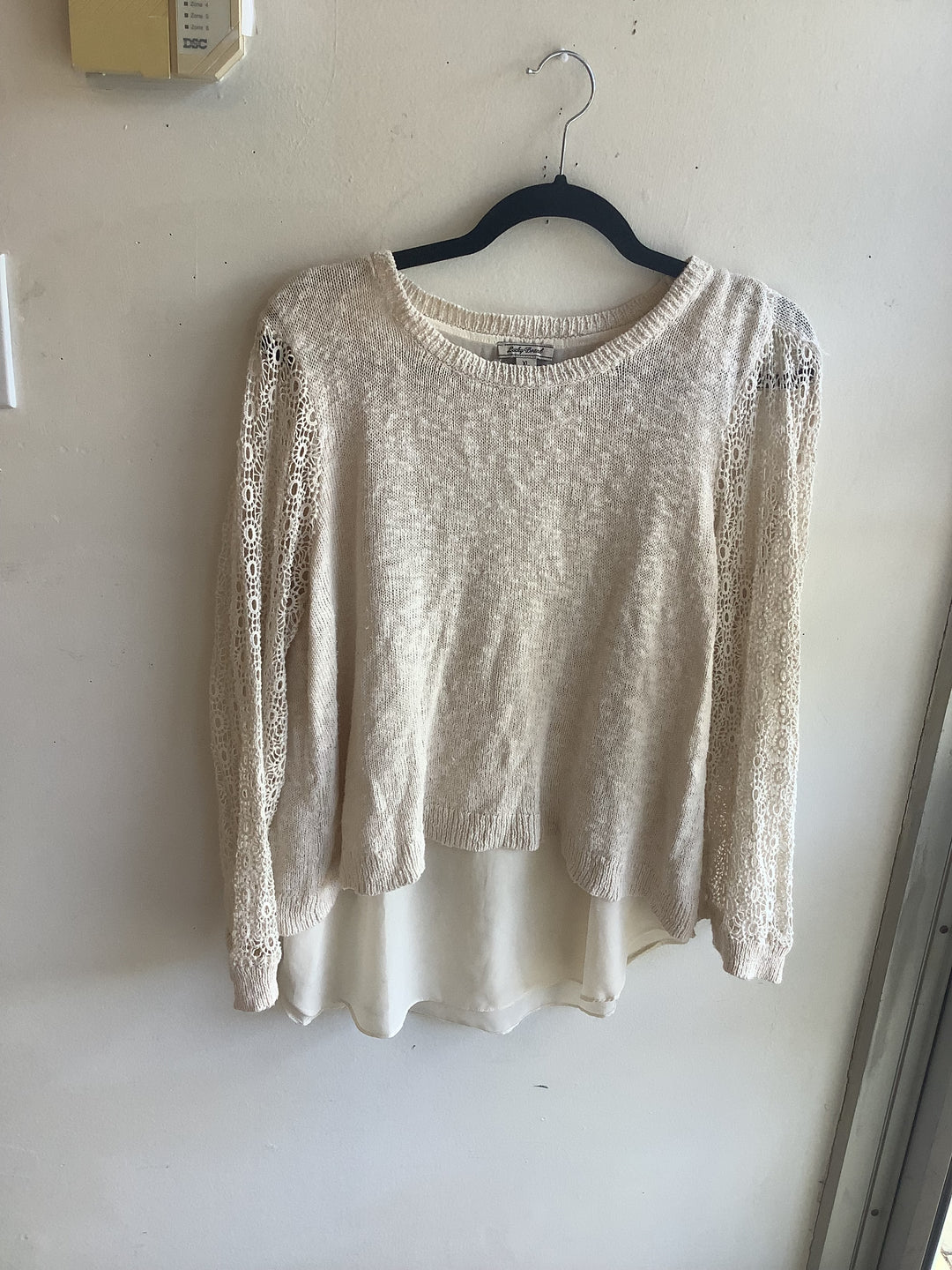 Lucky Brand Lace Knit Layered Top