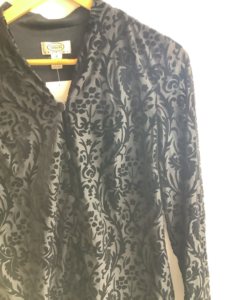 Vintage Black Burnout Velvet Jacket