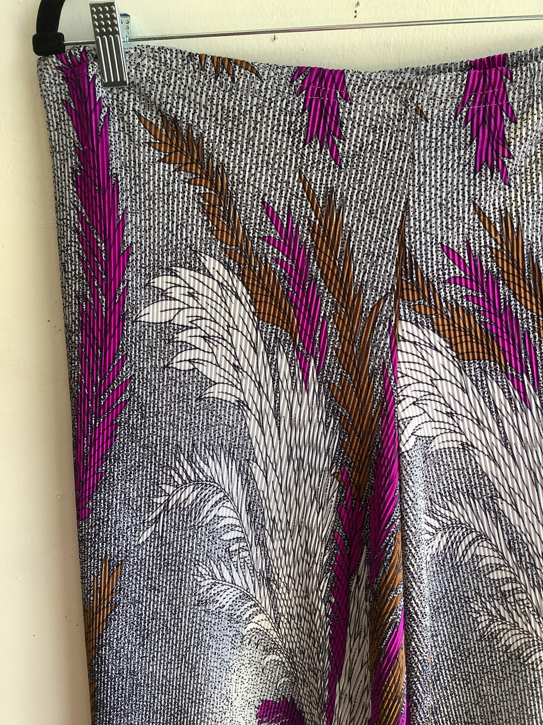 Vintage Feather Print Culottes