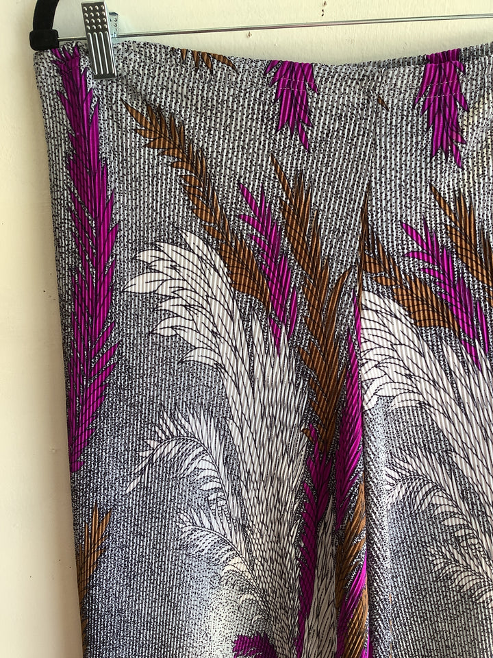 Vintage Feather Print Culottes