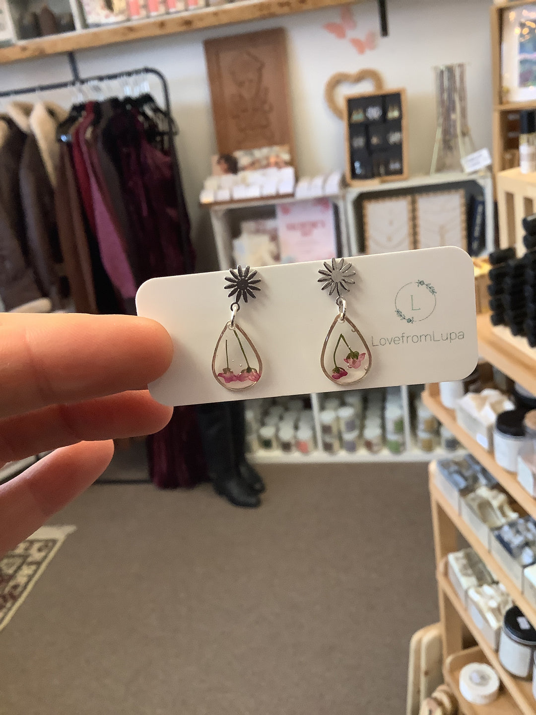 Pink Wildflowers+ Raindrop- Love From Lupa