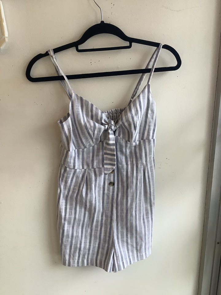 Striped Tie Romper