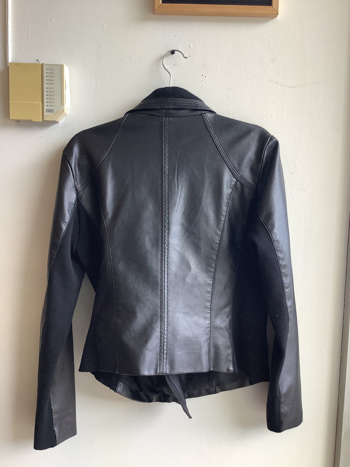 Suzy Shier Moto/ Knit Collar Jacket