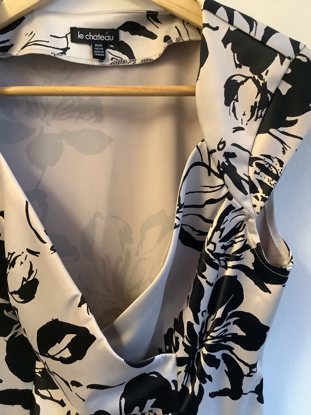 Vintage Noir Floral Satin Top
