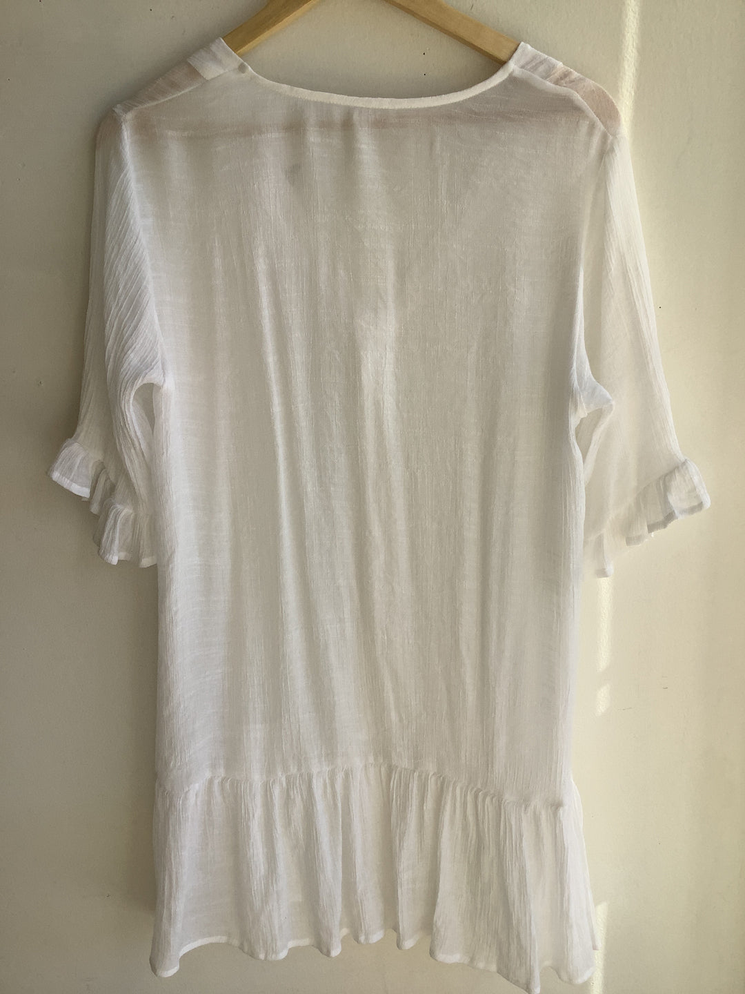 Vintage Inspired White Button Down Dress