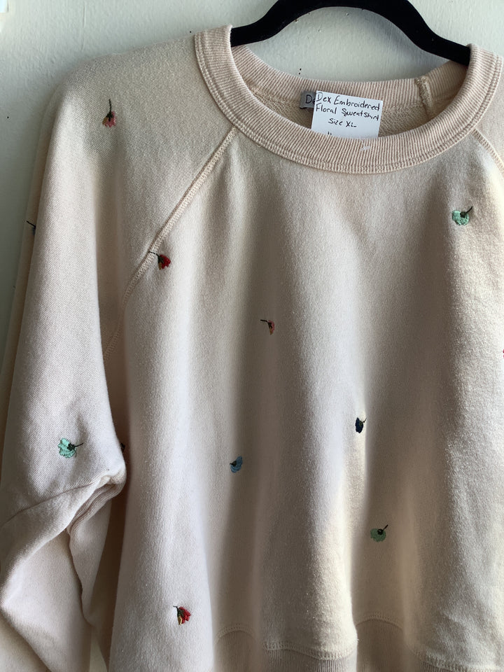 Dex Embroidered Floral Sweatshirt