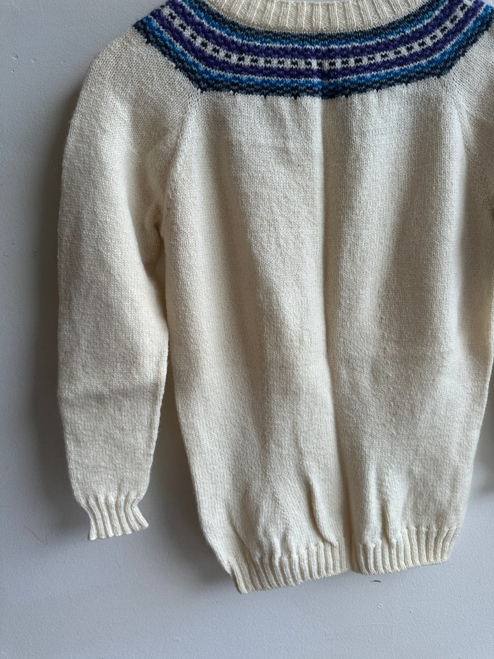 Debbie Svensson Hand Knit Merino Wool Fair Isle Cardigan
