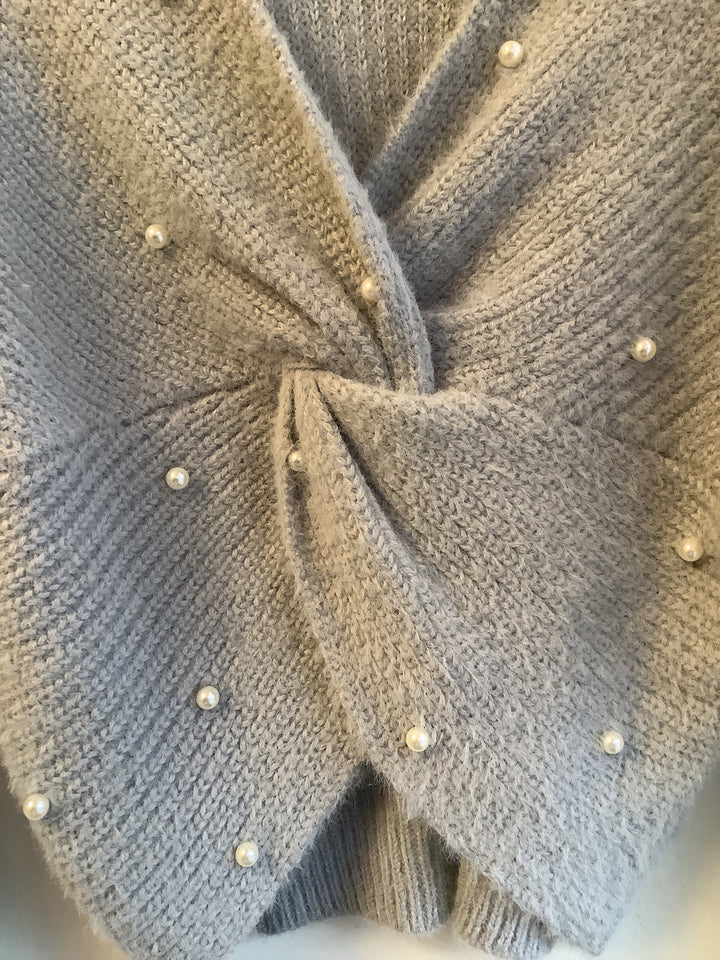 Vintage Pearl Twist Knit Sweater