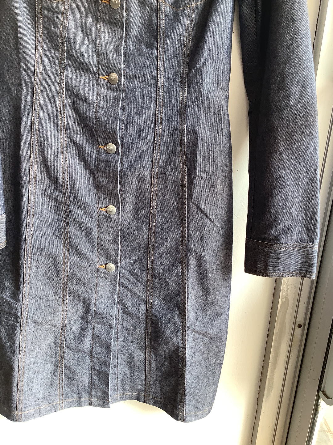 Denim Button Front Shirt Dress