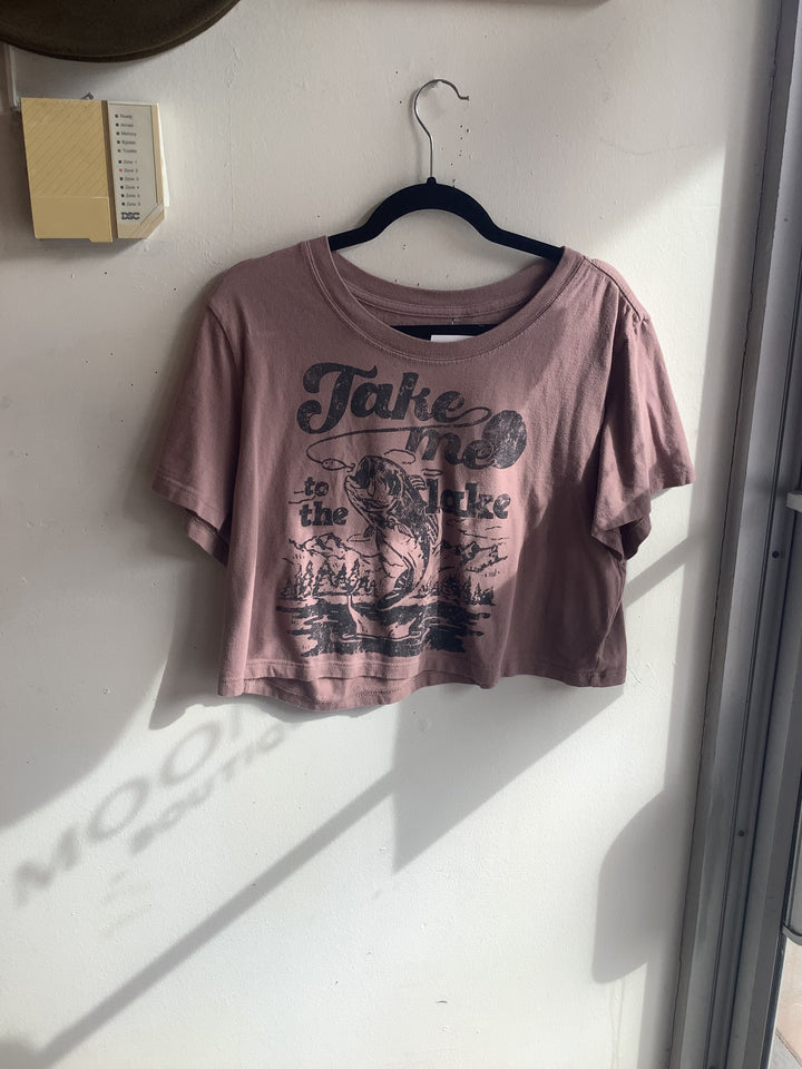 Take Me to the Lake Cropped Graphic Tee