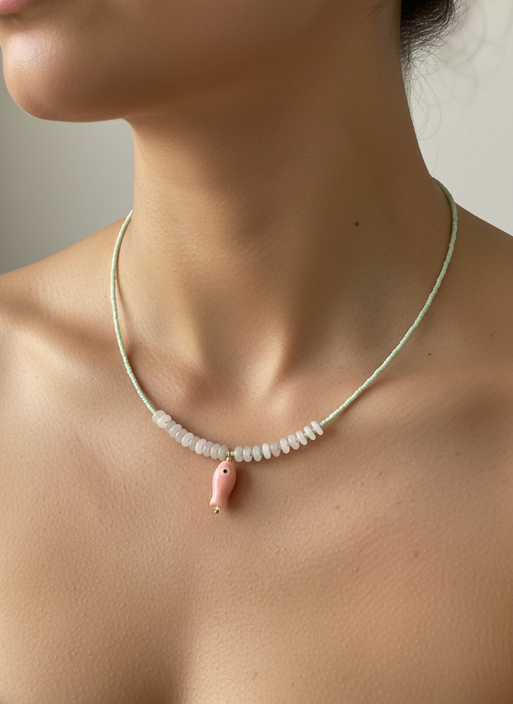 Wild Honey Beaded Fishies Necklace