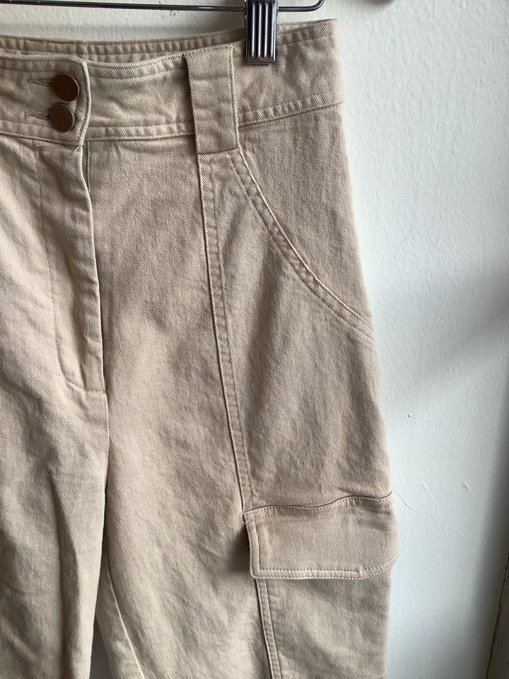 Dissh Beige Utility Cargo Pants