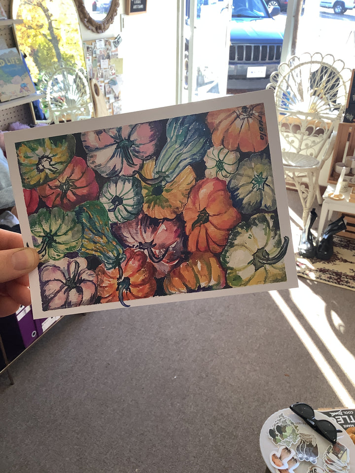 Pumpkin-Squash Collage-Art Card by Ruala (Fruitvale, BC)