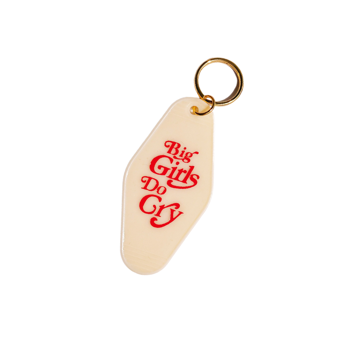 Big Girls Do Cry Motel Tag Keychain