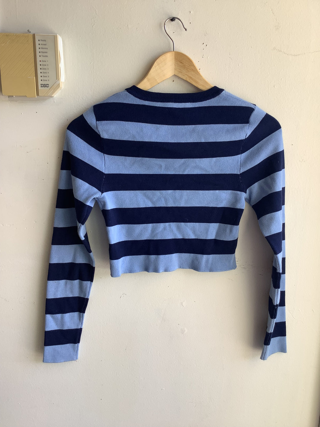 Zara Candy Stripe Knit Crop Sweater