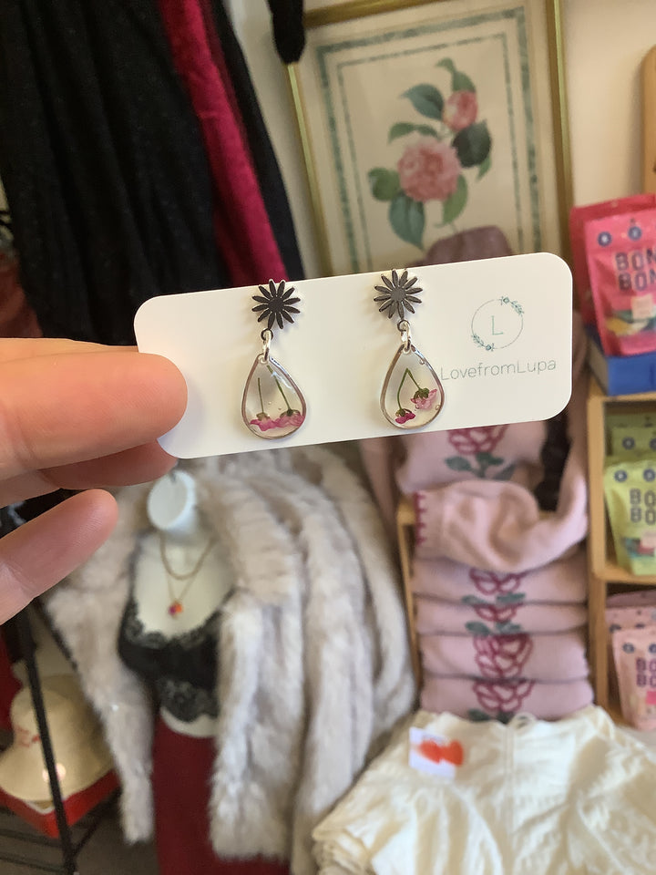 Pink Wildflowers+ Raindrop- Love From Lupa