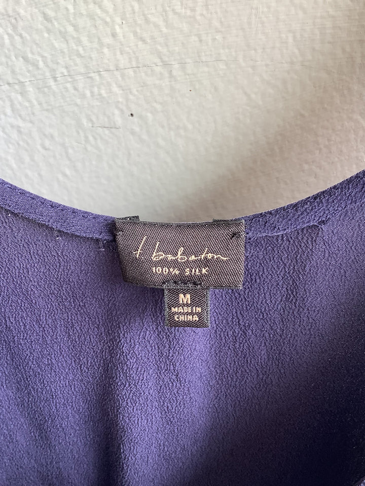 100% Silk Indigo Tunic Tank Top