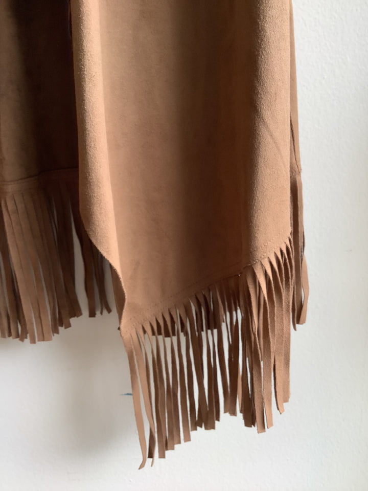 Camel Faux Suede Vest
