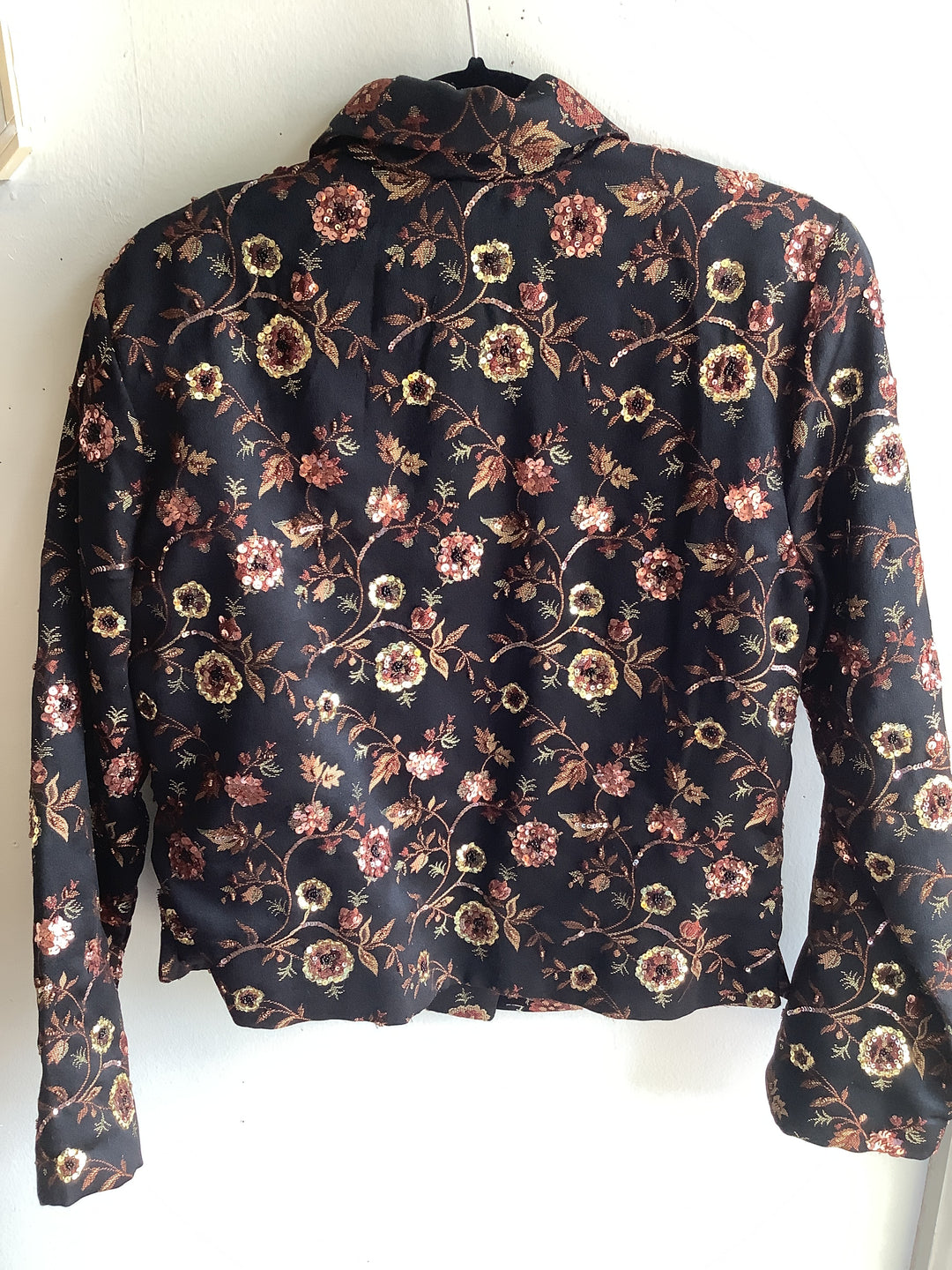 Vintage Floral Brocade Cropped Jacket