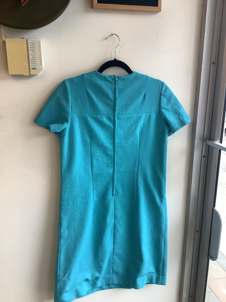 Vintage Turquoise Mod Mini Dress