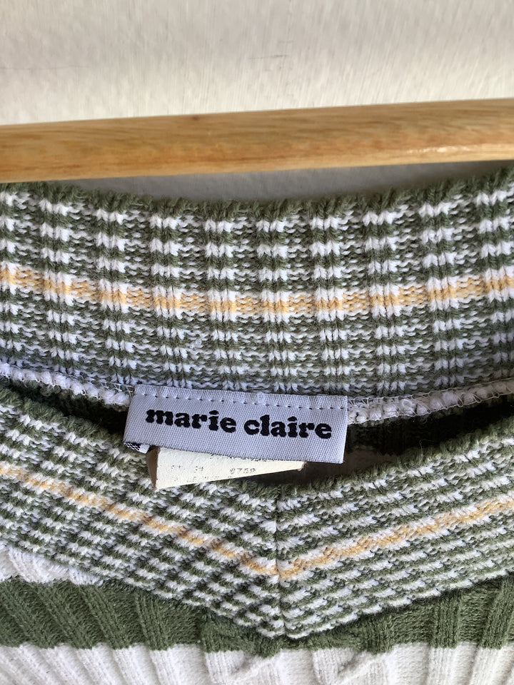 Marie Claire Ribbed Stripe Knit Top - Ana