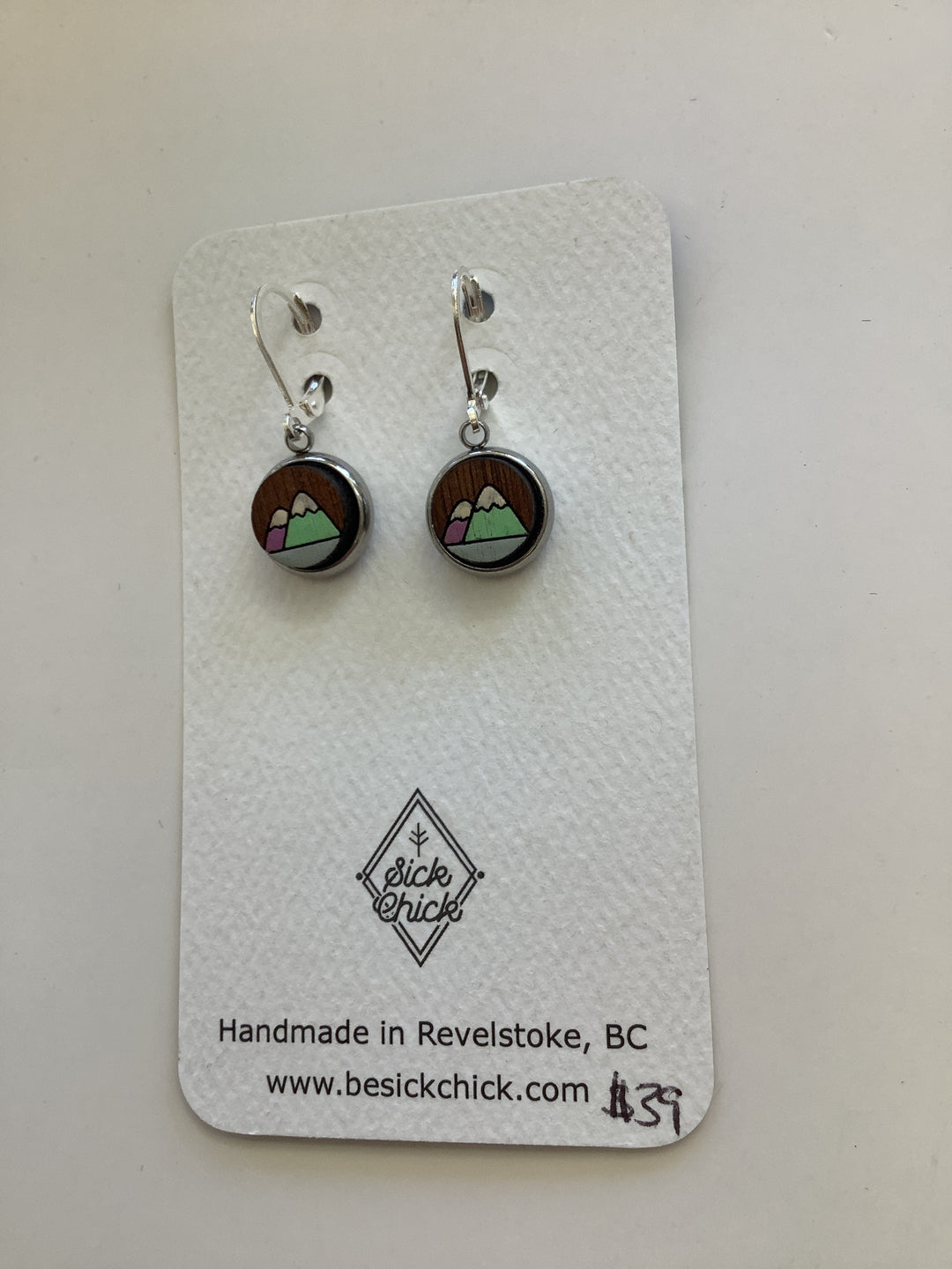 Green+Purple Mountains Dangle Earrings - Sick Chick (Revelstoke, BC)