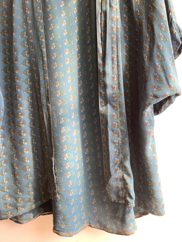 Sea Glass 100% Silk Boho Kimono