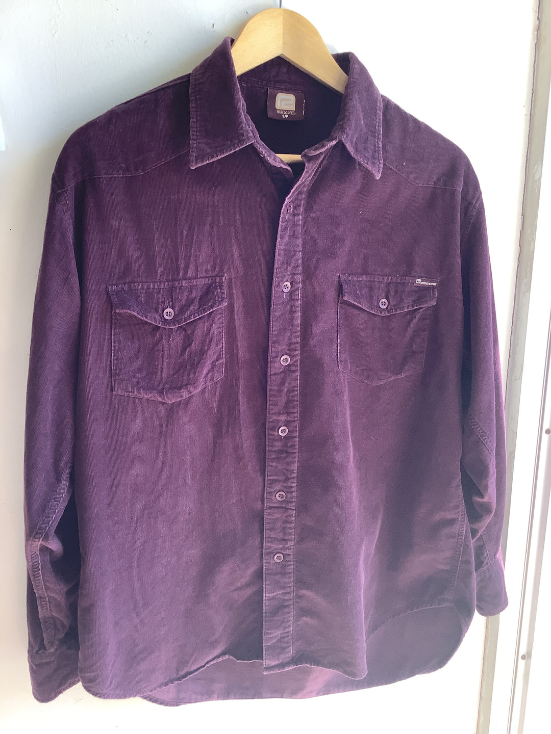 Plum Corduroy Button Up Shirt