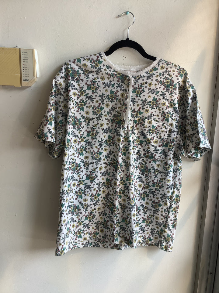 Vintage Floral Flutter Sleeve Tee