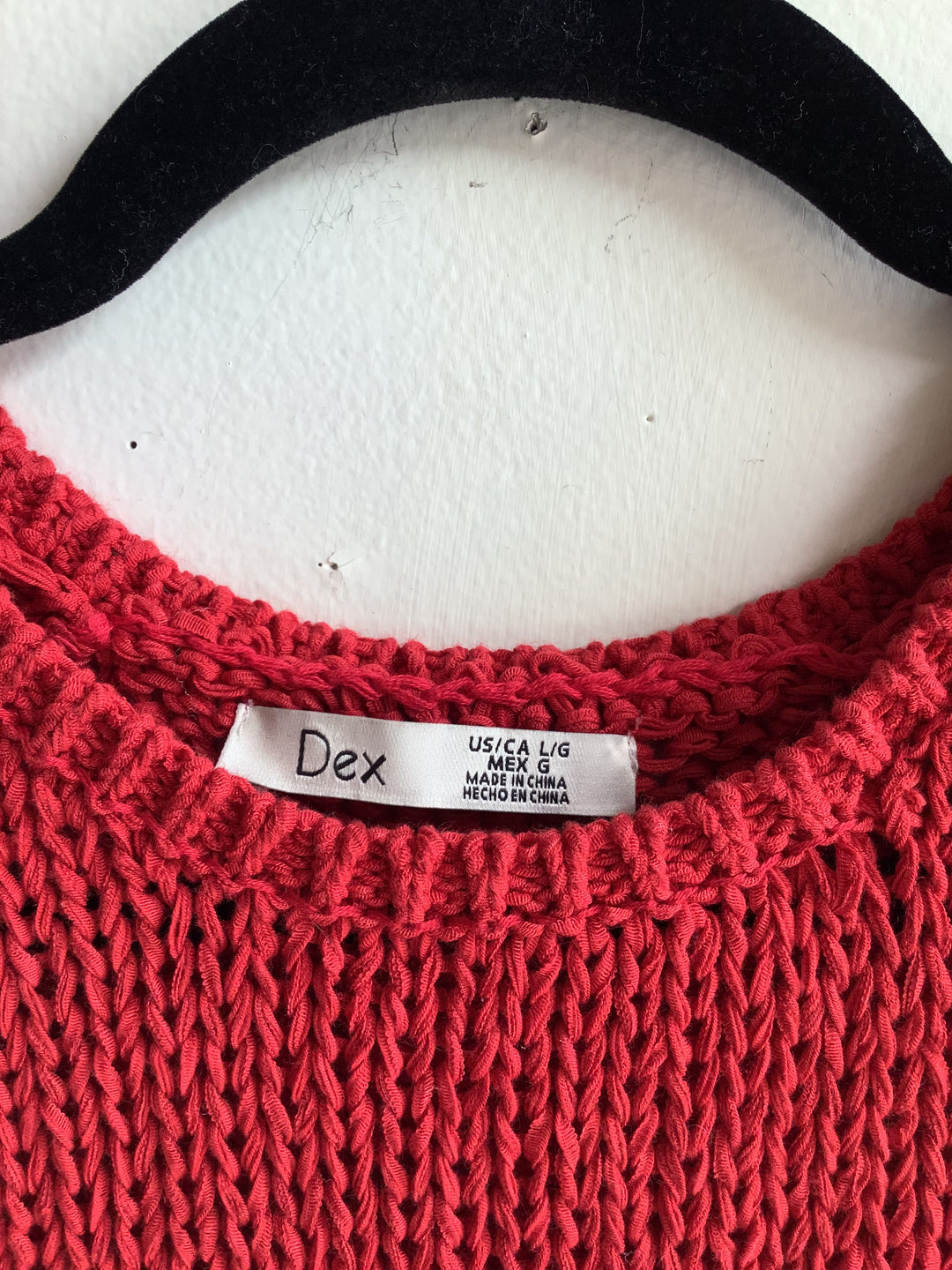 Dex Red Open Knit Tank