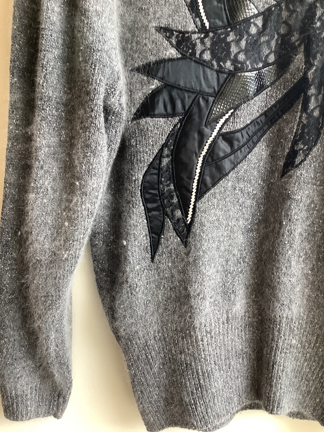 Vintage By Design Embellished Angora Silk Sweater