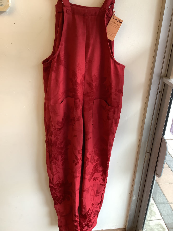 Butterflies in Ballgowns Ruby Floral Overalls