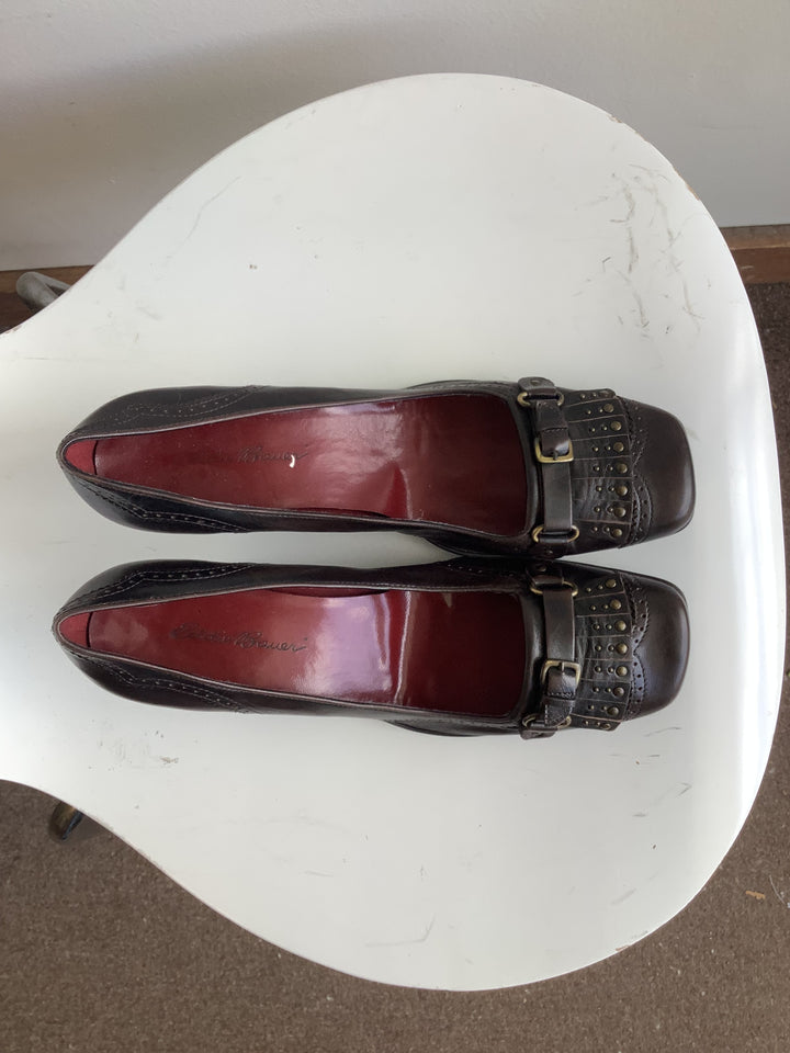 Eddie Bauer Brown Leather Heels