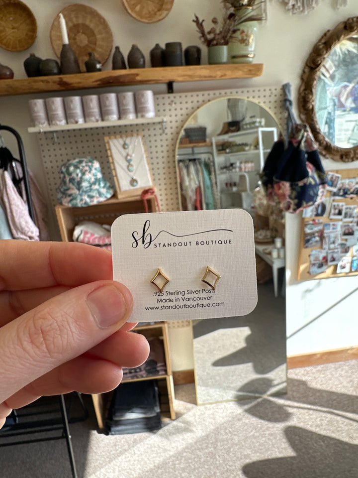 Standout Boutique Gold Diamond shape