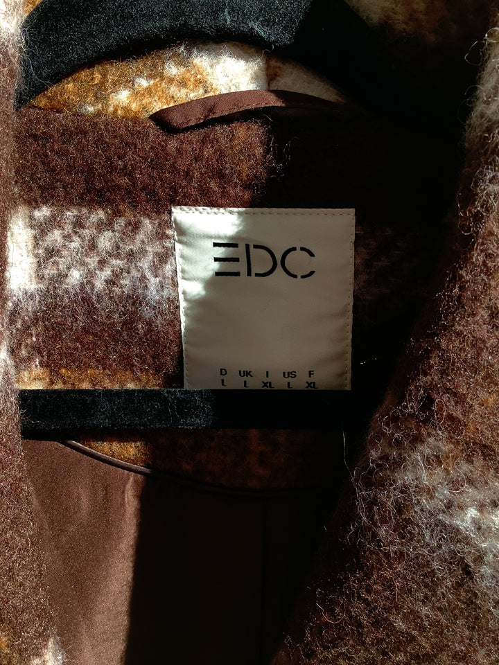Brown and Caramel Plaid Coat