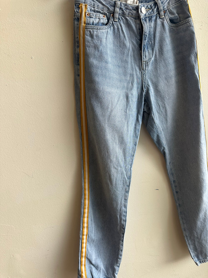 Streetwear Society Side Stripe Cropped Jeans