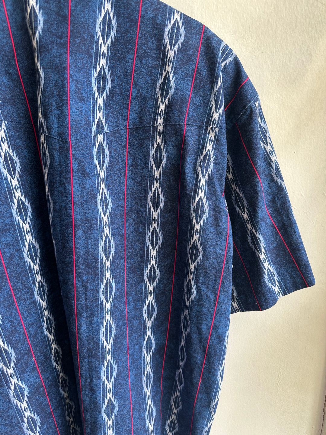 Vintage Men’s Blue Western Wrangler Shirt | Size Large