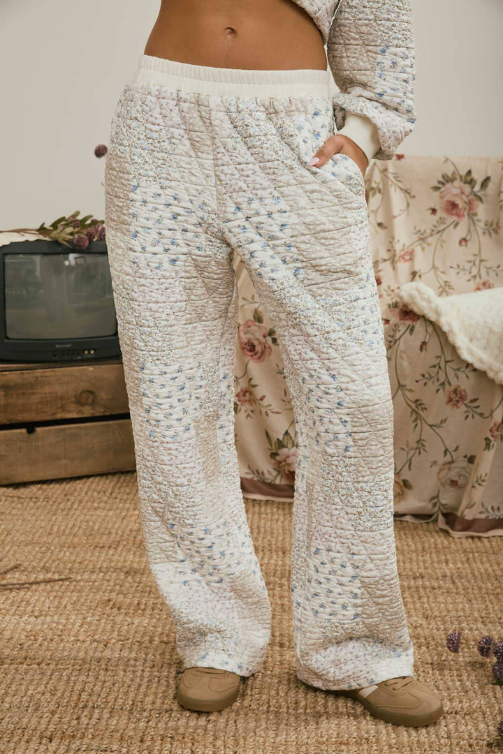 Floral Patchwork Quilted Sweatshirt